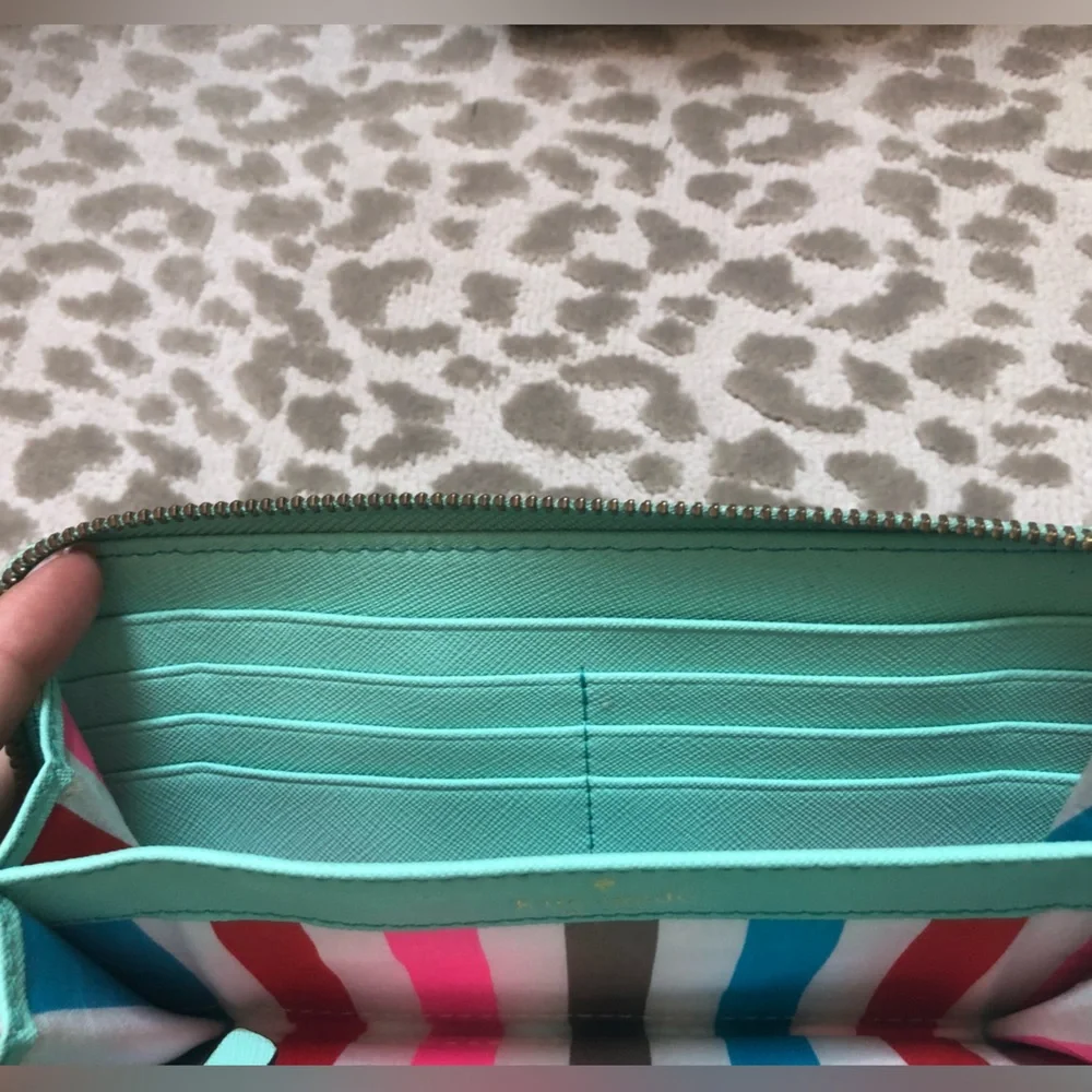 Kate Spade Teal Accordion Wallet - Picture 6 of 7